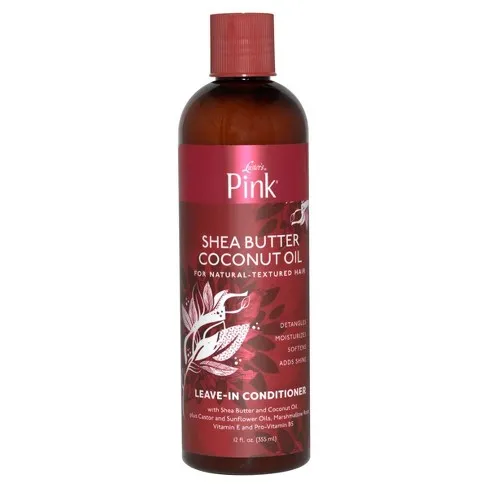 Revitalisant Silkening sans rinage à l'huile de noix de coco et au beurre de karité Pink 355ML