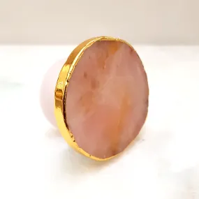 Rose Quartz Geode Phone Grip