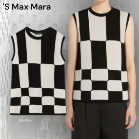 S Max Mara  |Casual Style Sleeveless Cotton Elegant Style