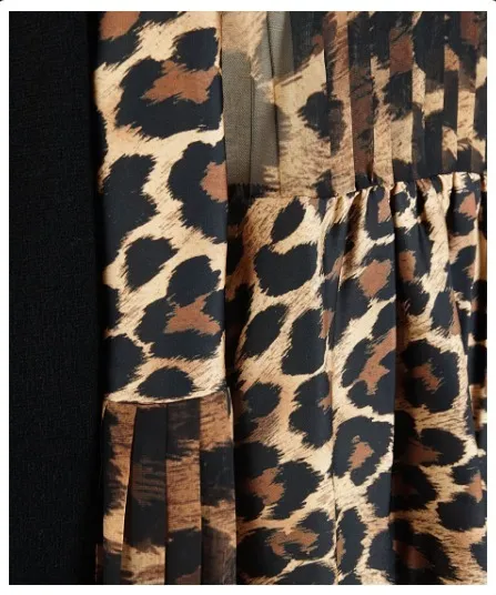 sacai  |Leopard Patterns Casual Style Blended Fabrics Long Sleeves