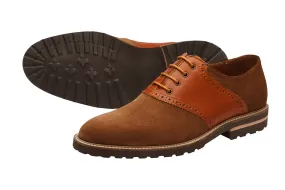 SADDLE OXFORD with brogue punch–SF