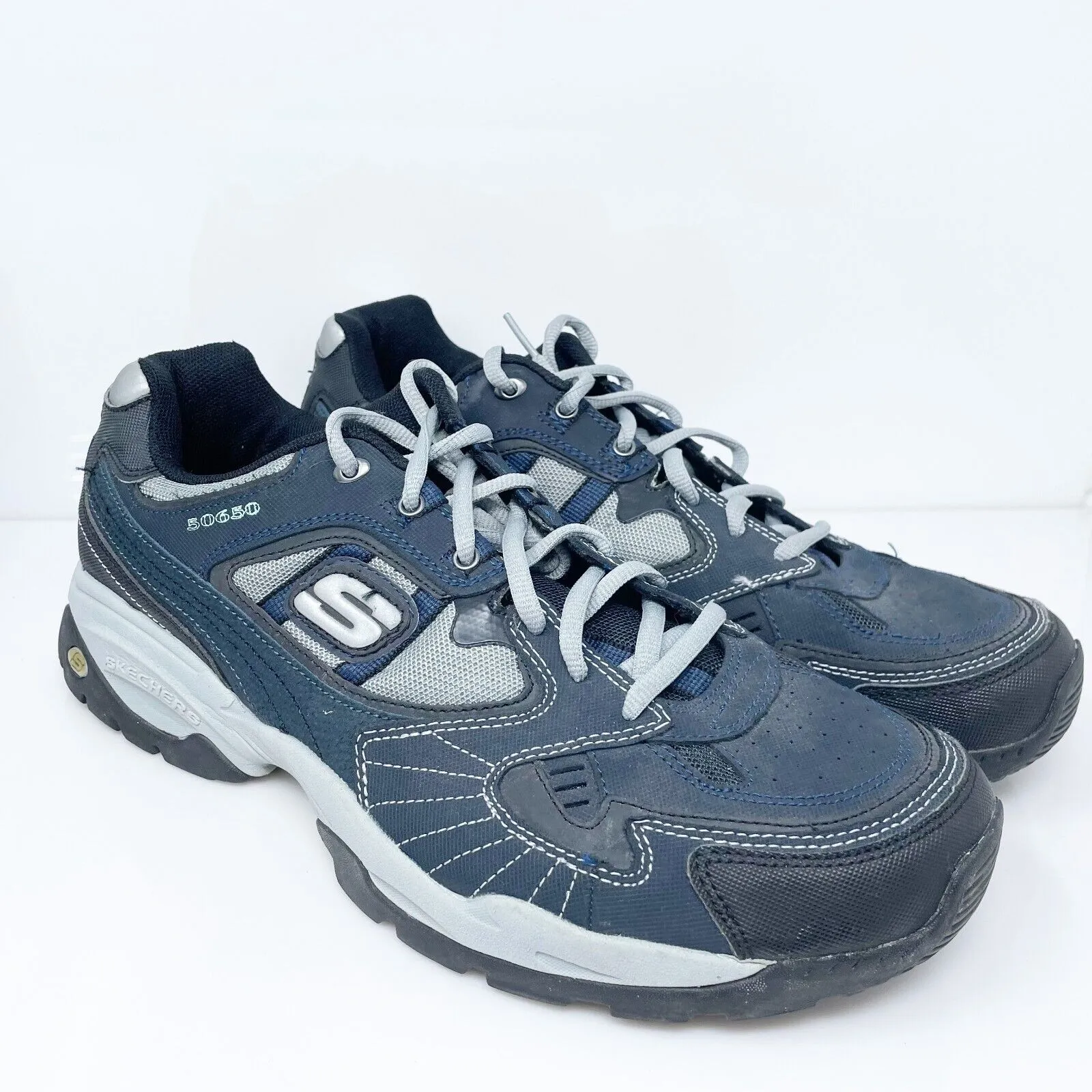 Skechers Mens Sparta 50650 Blue Casual Shoes Sneakers Size 12