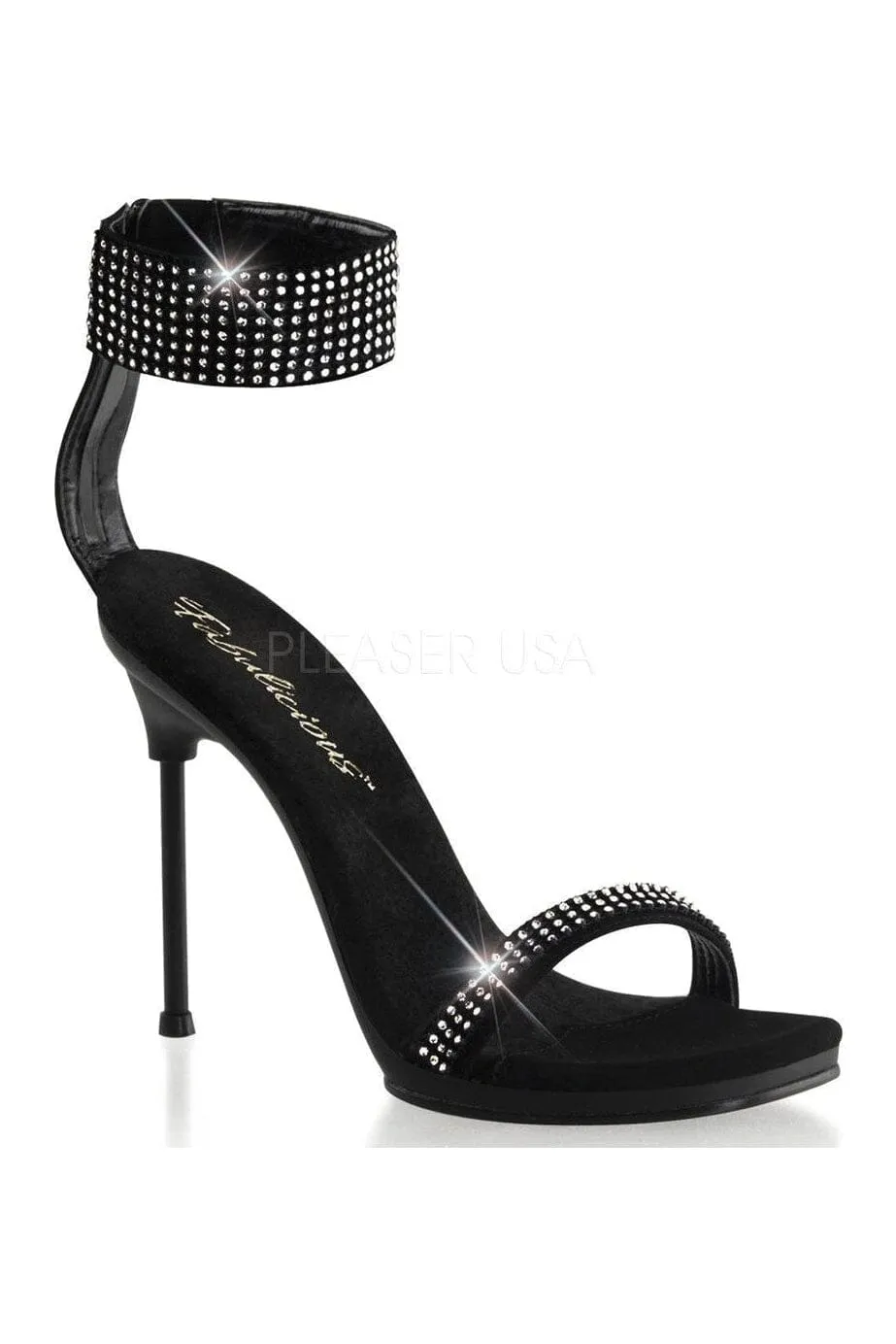 SS-CHIC-40 Sandal | Black Faux Leather