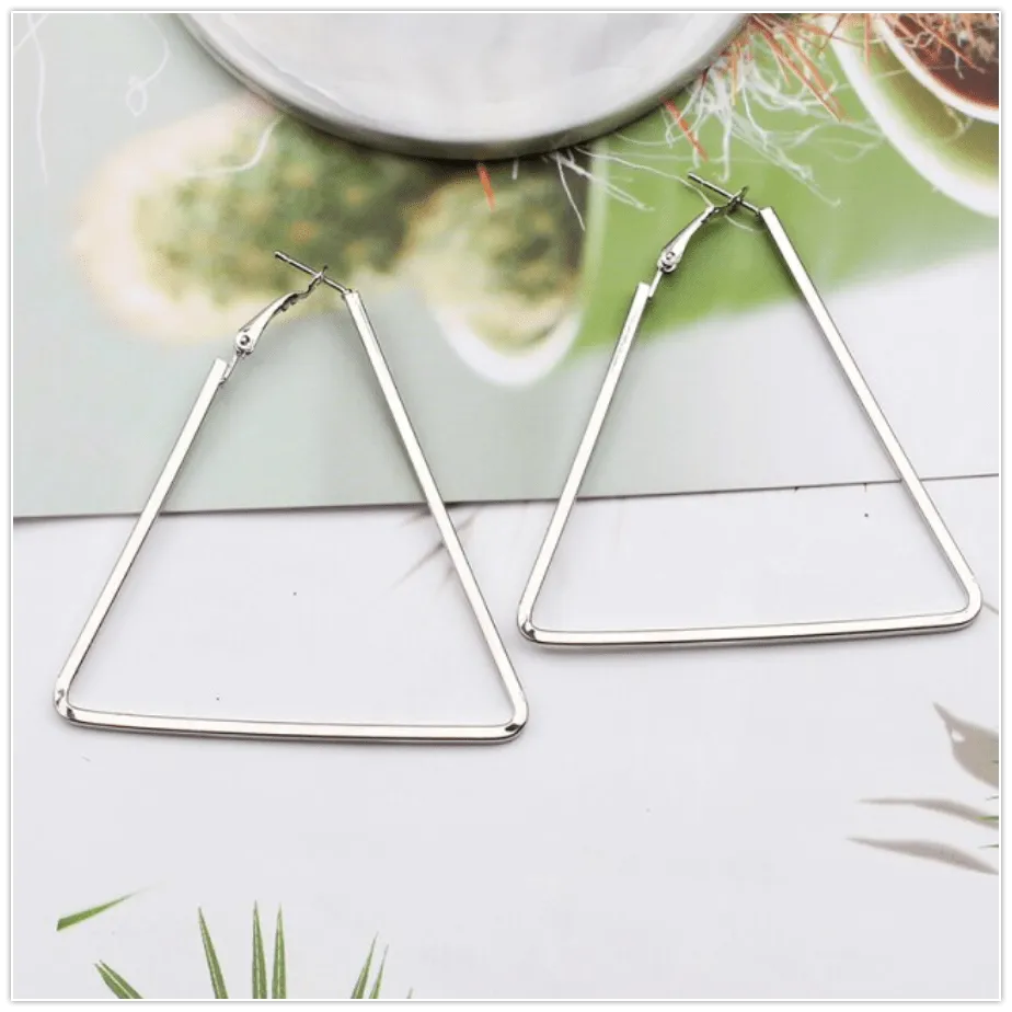 Statement Triangle Hoop Earrings