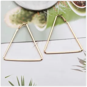 Statement Triangle Hoop Earrings