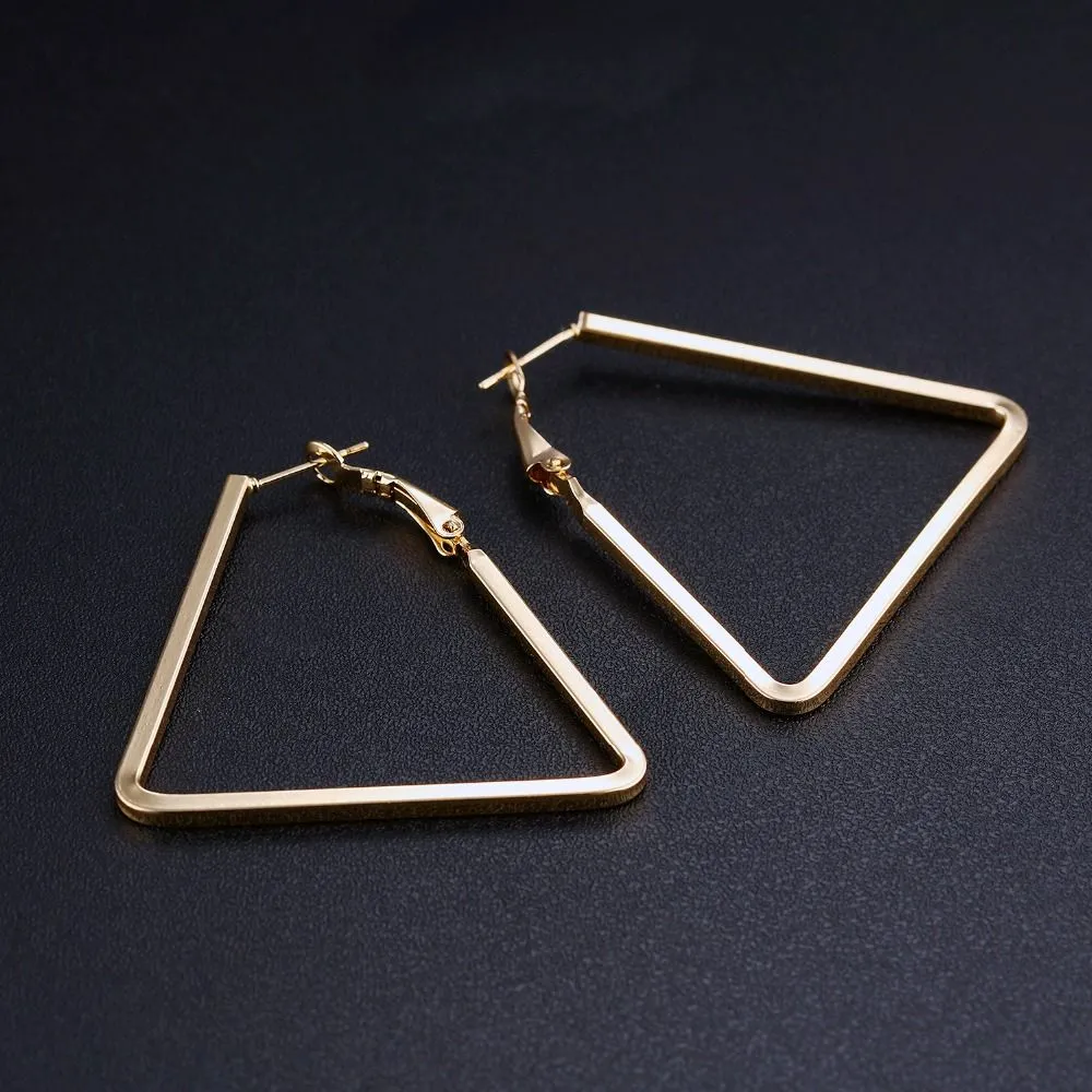 Statement Triangle Hoop Earrings