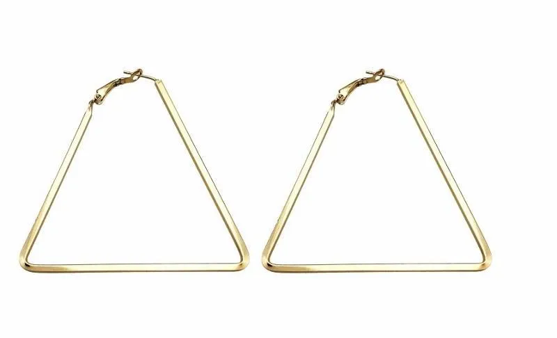 Statement Triangle Hoop Earrings