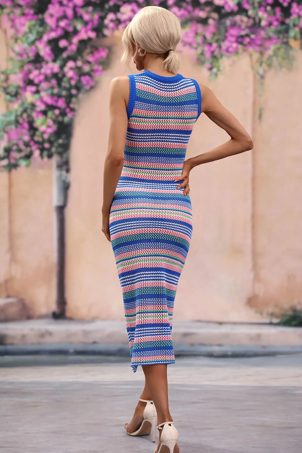 STRIPED SUMMER MIDI DRESS