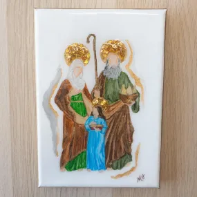 Sts. Joachim & Anne Original Painting {5x7}