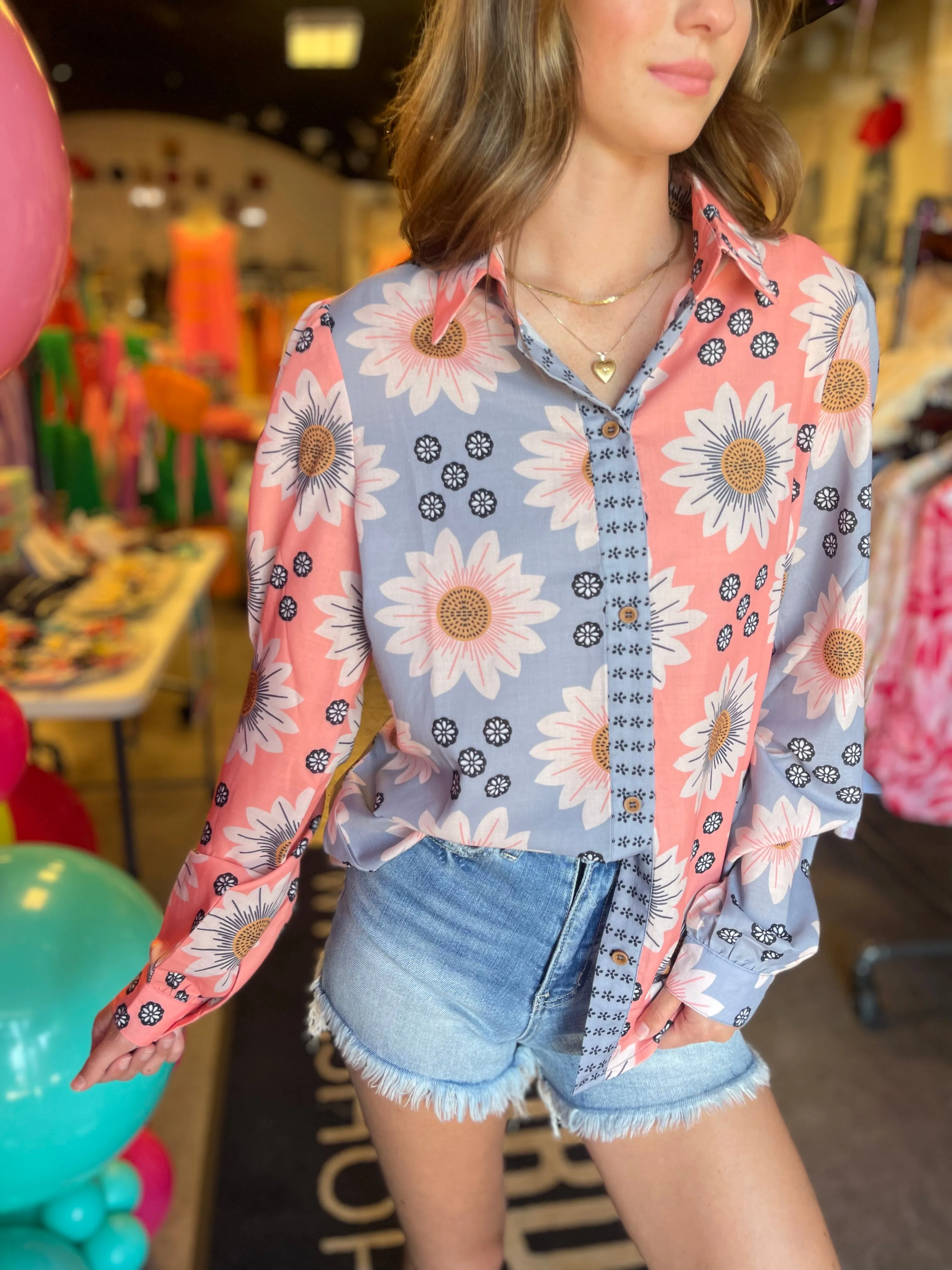 Summer FLoral Button Up