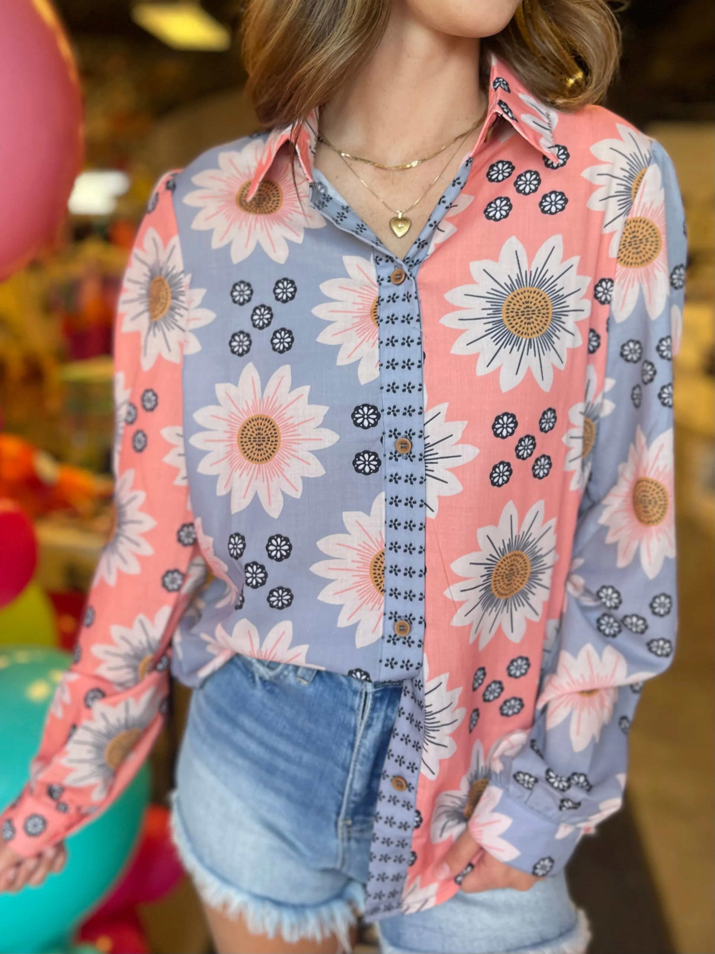 Summer FLoral Button Up