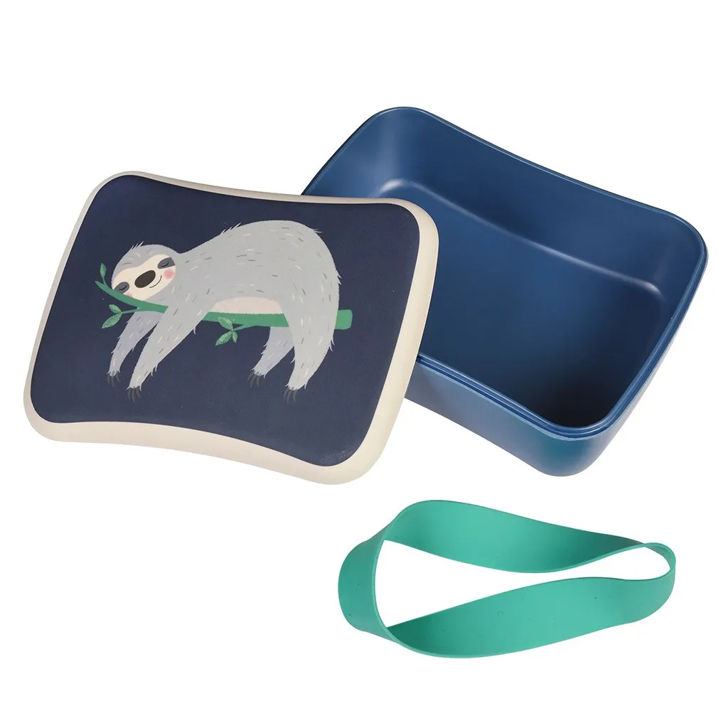 Sydney The Sloth Kids Bamboo Lunch Box