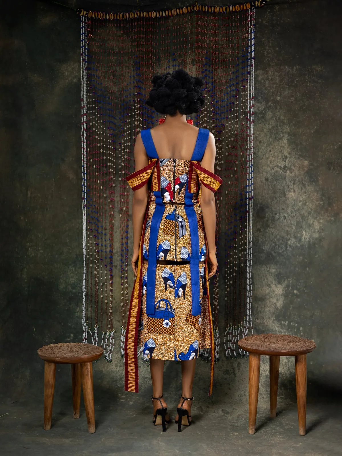 Tri-Colored Paneled Dress