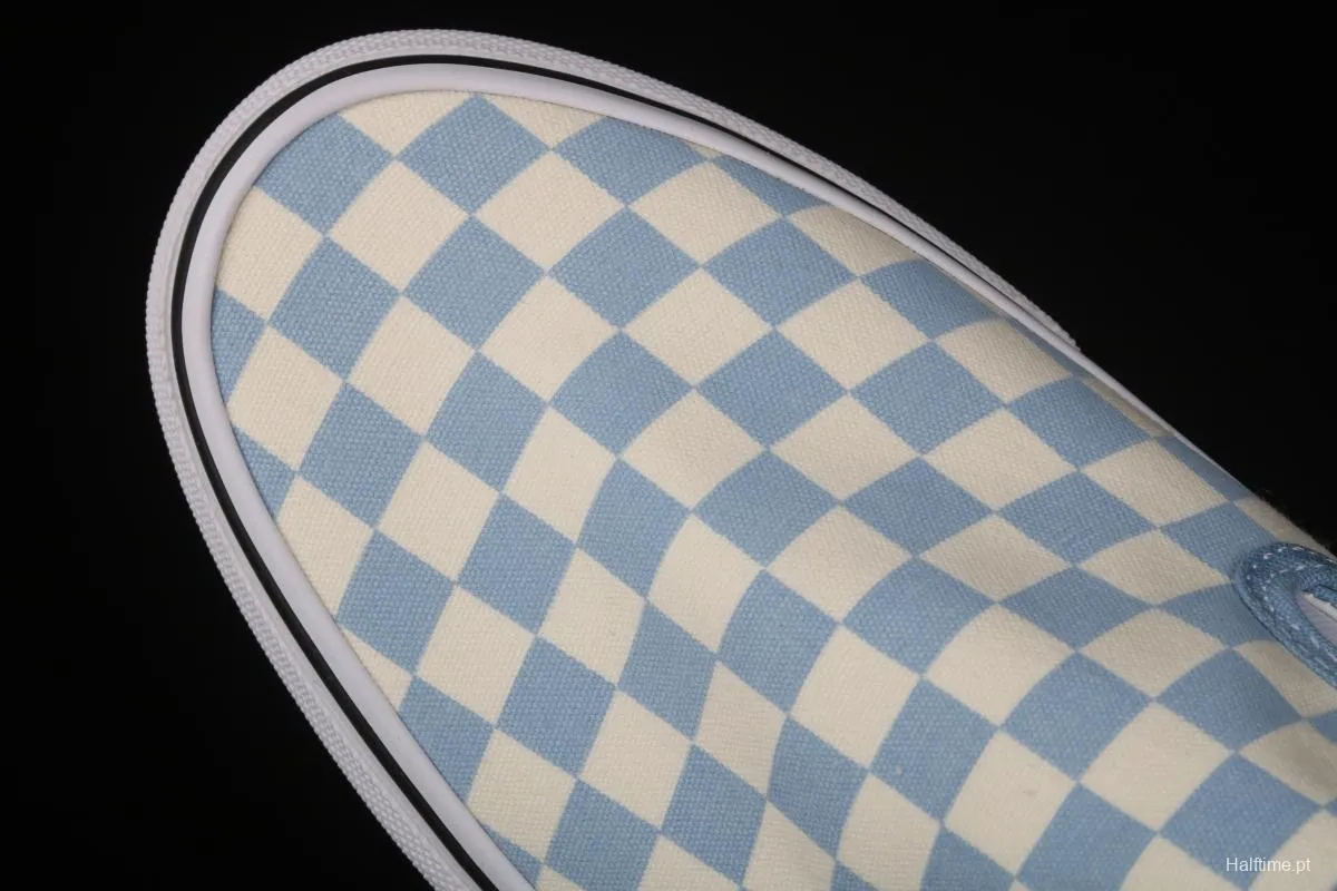 Vans Cassic Slip-0n purplish blue checkerboard Loafers Shoes leisure sports board shoes VN0A33TB42Y