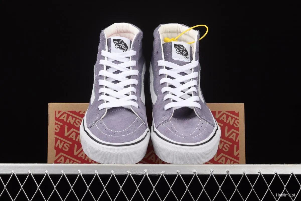 Vans SK8-Hi grey checkerboard classic series of high-top casual board shoes VN0A4U3C2RM