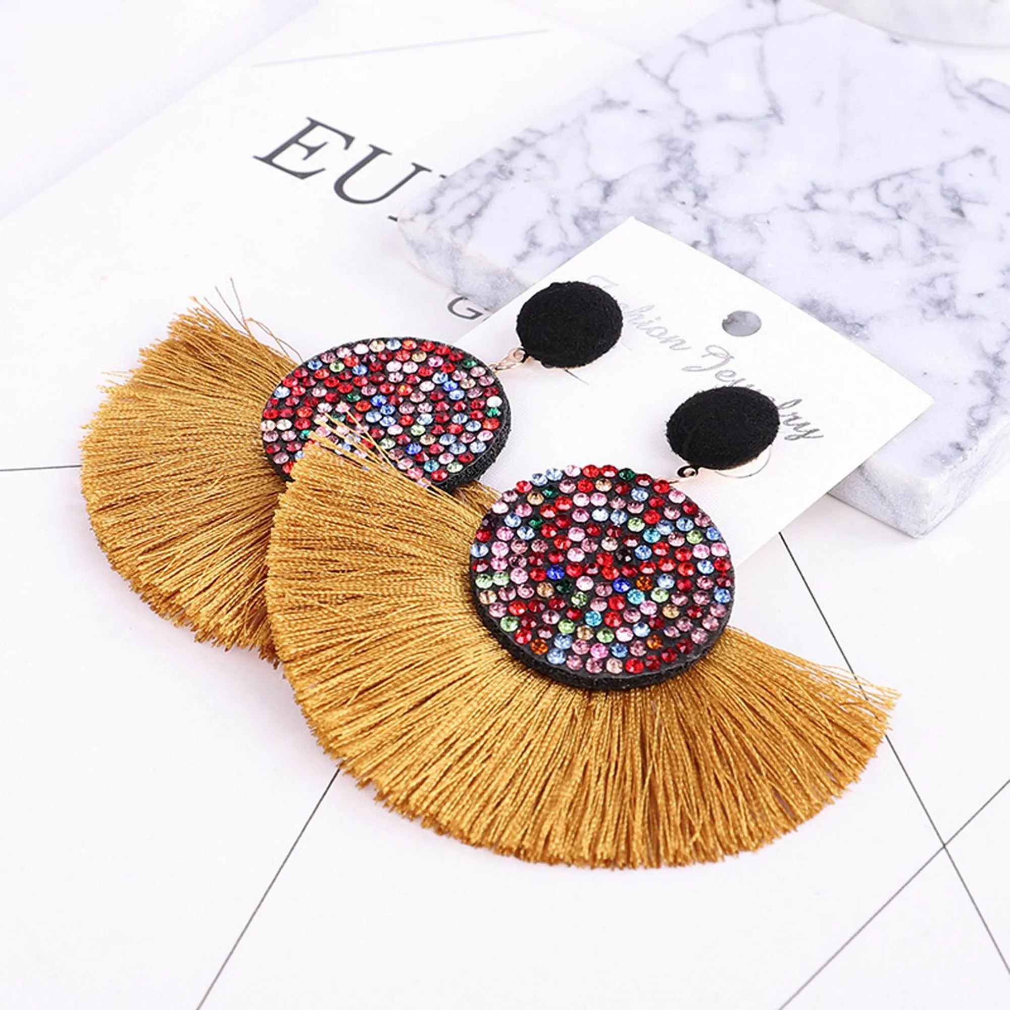 Woven Tassel Earrings