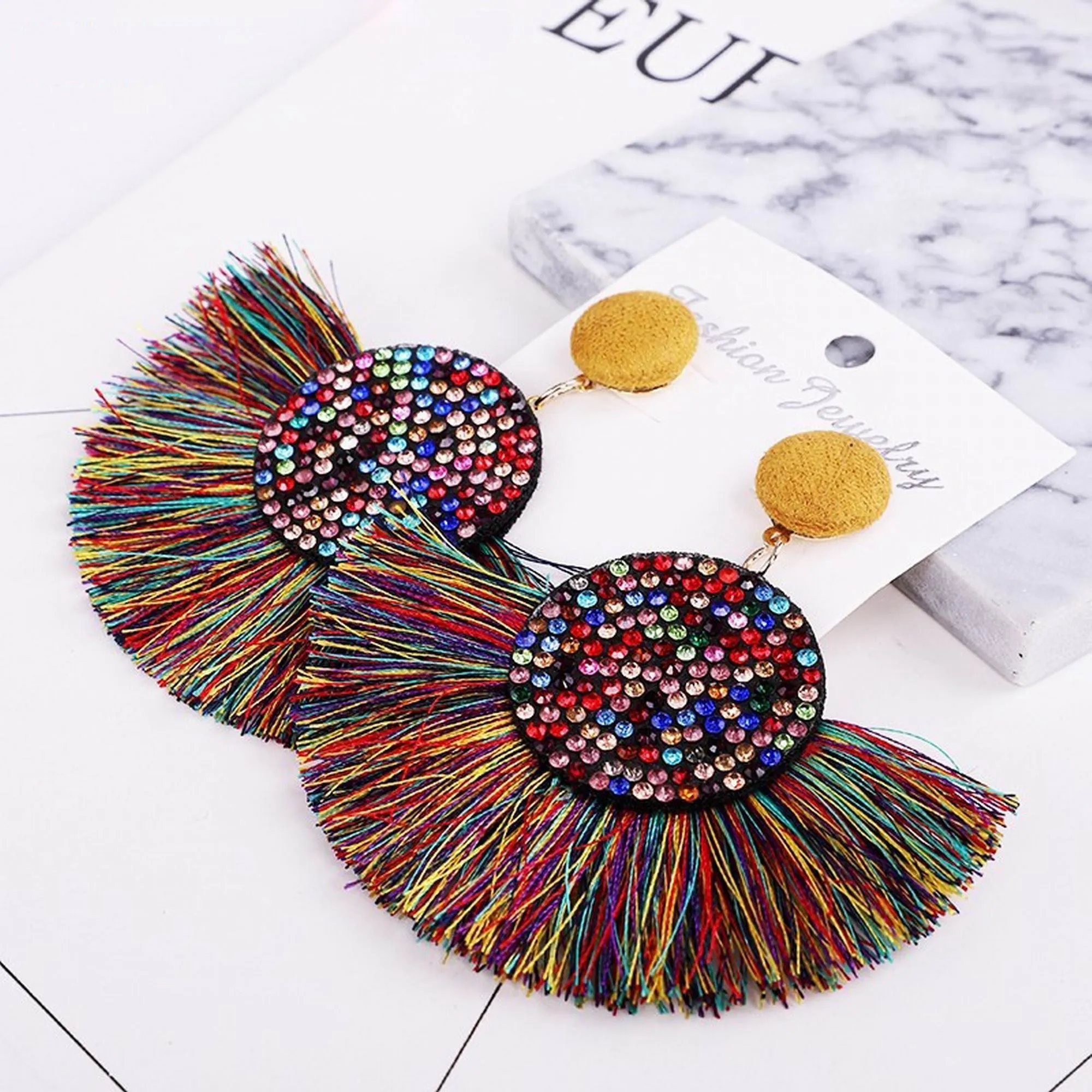 Woven Tassel Earrings