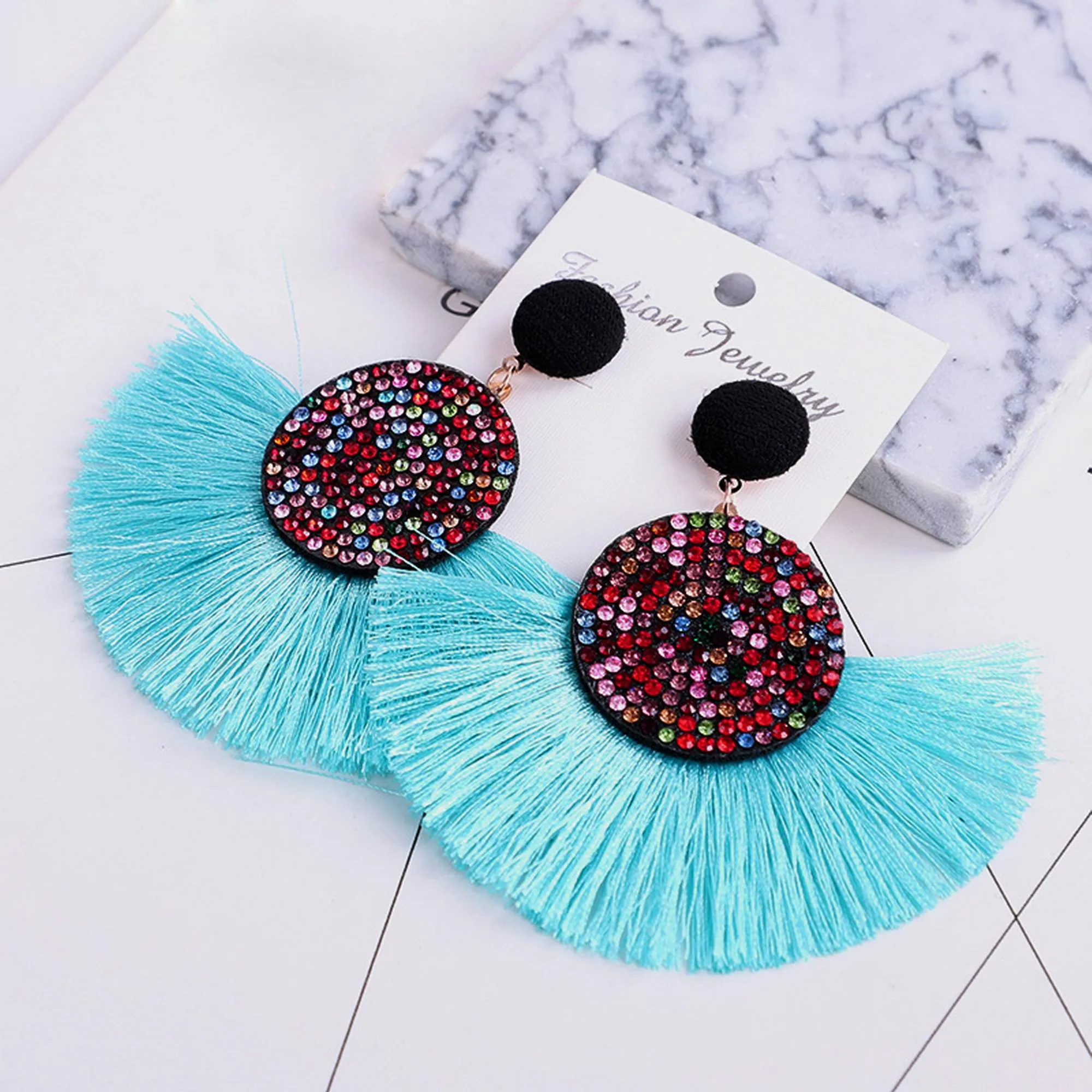 Woven Tassel Earrings