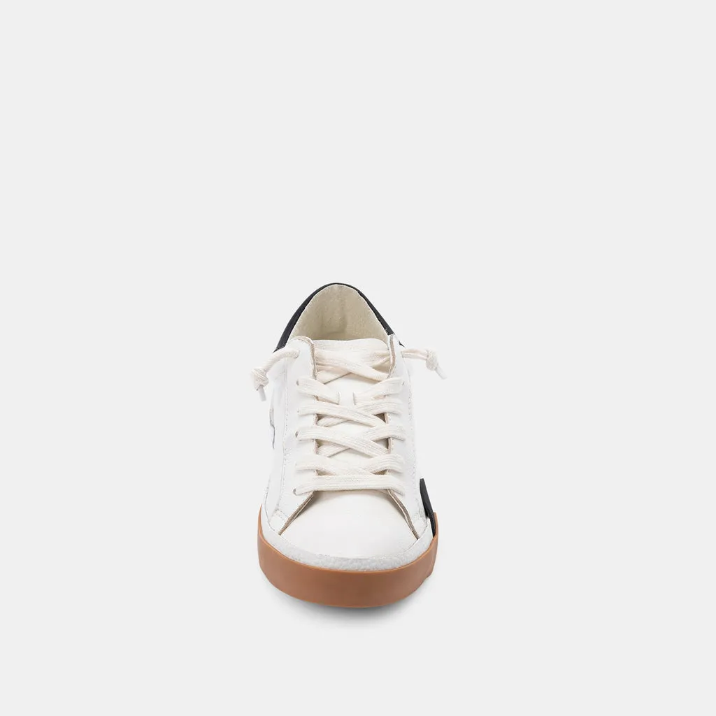 ZINA SNEAKERS WHITE BLACK LEATHER– Dolce Vita 4456889352258